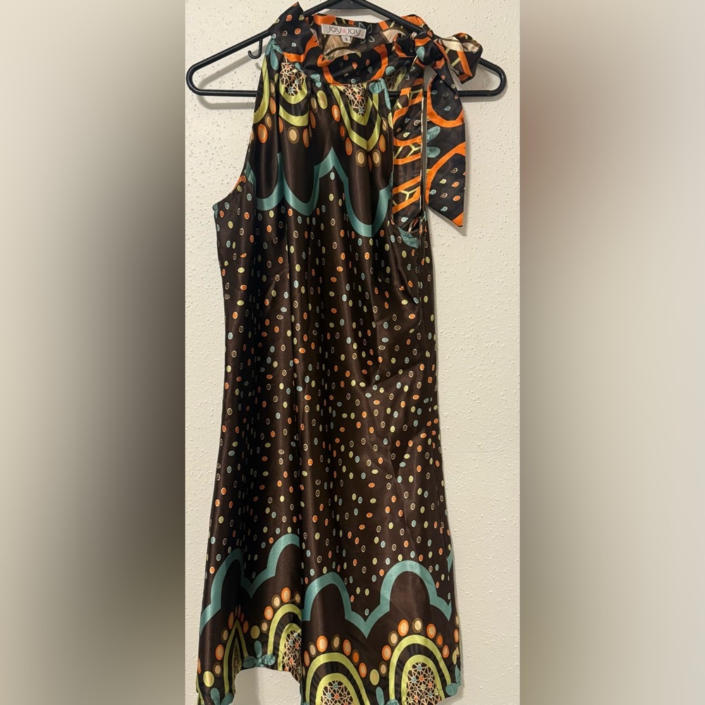Joy Joy Tie-neck Dress
